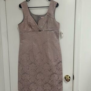 Vintage Moods Bodycon Midi Sleeveless Dress Soft Pink Sz 12 Event Cocktail Y2K